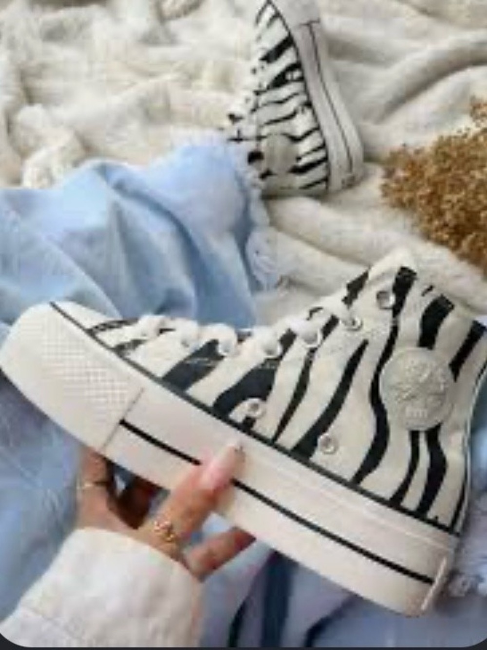 Converse All Star Chuck Taylor Zebra Platform High Top Sneakers Size 6.5/37